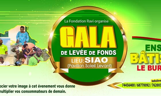 La Fondation RAVI organise un Gala de levée de Fonds le Dimanche 01 Décembre 2019 au SIAO (Pavillon : Soleil levant)